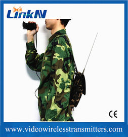 جهاز إرسال فيديو COFDM يرتدي الجسم عسكريًا 2 واط AES256 تشفير 300-2700 ميجا هرتز